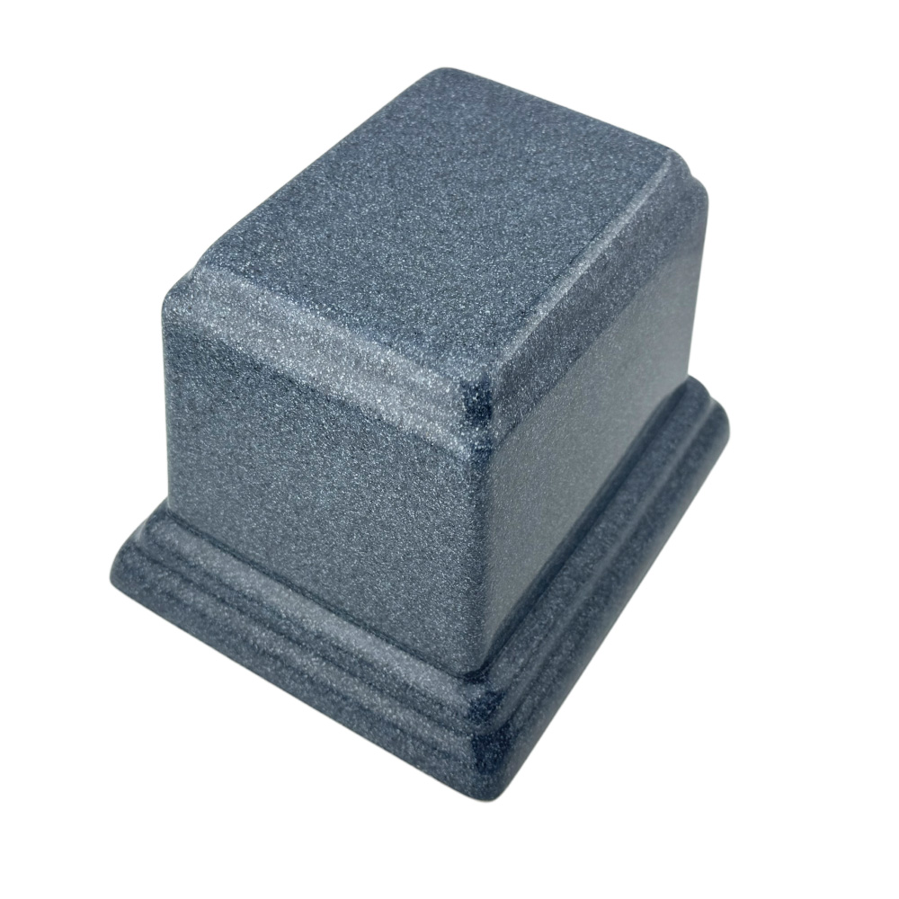 Fosters_Cremation_Urn_Denim_Blue_AngleDown